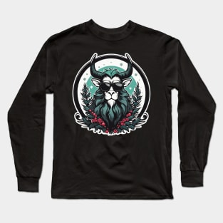 Krampus Christmas Drawing Long Sleeve T-Shirt